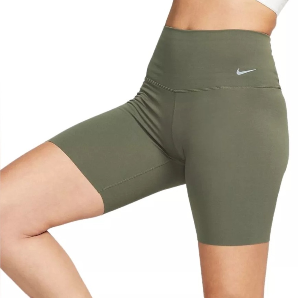 Nike Women's Zenvy Gentle-Support High-Waisted 8" Biker Shorts Green XS